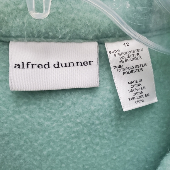 VTG Vest Rare Mint Green Pastel Shade Snap Down Sweatshirt w/ Pockets! Size 12 - Picture 9 of 13